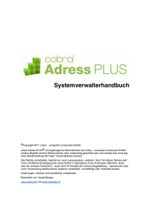 Systemhandbuch Adress PLUS
