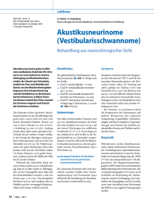 Akustikusneurinome (Vestibularisschwannome)