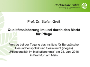 Prof. Dr. Stefan Greß Kopfpauschale, Krankenkassenwettbewerb