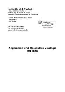 Allgemeine und Molekulare Virologie SS 2016