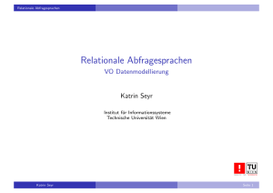 Relationale Abfragesprachen