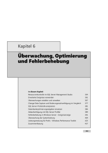 Überwachung, Optimierung und Fehlerbehebung