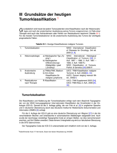III Grundsätze der heutigen Tumorklassifikation - el-IPH