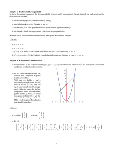 Aufgabe 1. Rechnen mit Kreuzprodukt. In einem