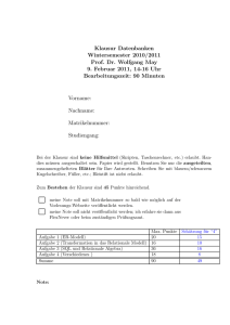 Klausur WS1011 mit Musterlösungen