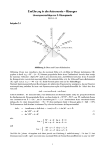 Einf¨uhrung in die Astronomie – ¨Ubungen