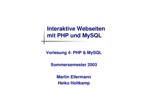 Interaktive Webseiten mit PHP und MySQL