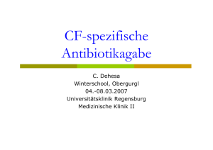 CF-spezifische Antibiotikagabe