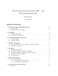Theoretische Informatik SoSe 2003 – eine Kurzzusammenfassung