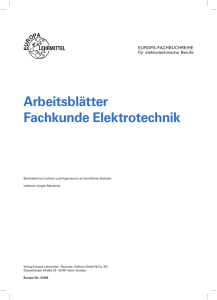 Arbeitsblätter Fachkunde Elektrotechnik