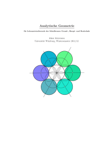 Analytische Geometrie - Universität Würzburg