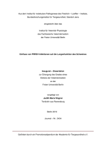 Aus dem Institut f&uuml;r molekulare Pathogenese des Friedrich &ndash; Loeffler