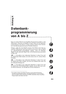 D atenbank- programmierung von A bis Z