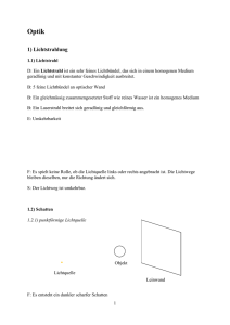 1) Lichtstrahlung