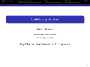 Einführung in Java