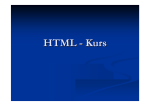 HTML - Kurs