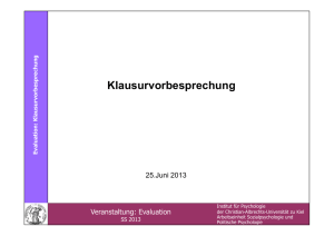 Klausurvorbesprechung - Christian-Albrechts