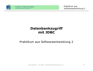 Datenbankzugriff mit JDBC