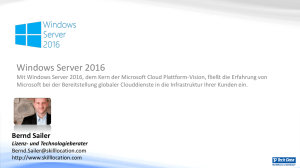 Microsoft Windows Server 2016 Neuerungen