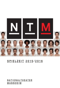 spielzeit 2015 / 2016 - Nationaltheater Mannheim
