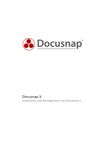 Installation und Konfiguration von Docusnap X