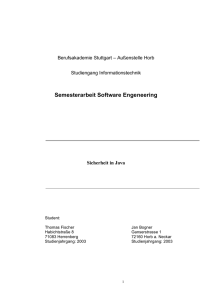 Semesterarbeit Software Engeneering