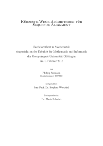 Kürzeste-Wege-Algorithmen für Sequence Alignment