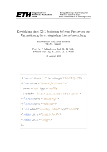 Entwicklung eines XML-basierten Software-Prototypen zur