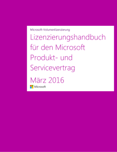 Lizenzierungshandbuch für den Microsoft Produkt- und