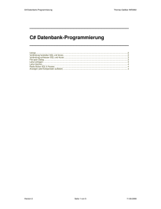 c# datenbank - ThomasGalliker.ch