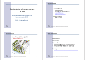 Objektorientierte Programmierung in Java