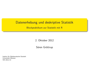 Einführung in die deskriptive Statistik