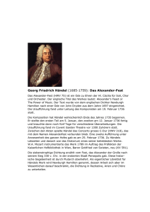 Georg Friedrich Händel (1685-1759): Das Alexander-Fest