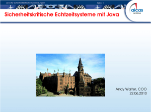 Sicherheitskritische Echtzeitsysteme mit Java