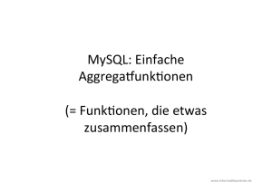 MySQL: Einfache Aggrega3unkQonen