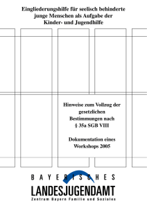 Eingliederungshilfe für seelisch behinderte junge Menschen als