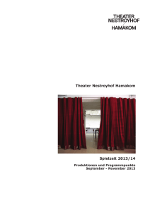 Spielzeit 2013/14 Theater Nestroyhof Hamakom