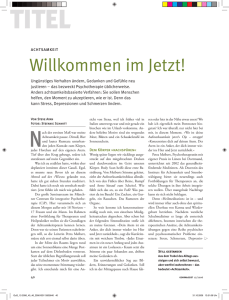 Willkommen im Jetzt! - MBSR Köln Stressbewältigung durch