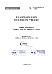 Leistungsspektrum Medizinische Virologie