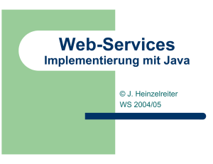 Web-Services: Implementierung mit Java