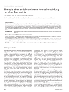 Therapie einer endobronchialen Knorpelneubildung bei einer