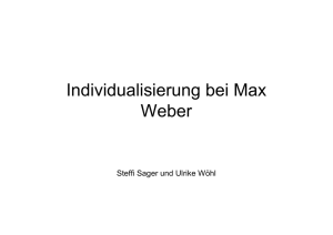 Individualisierung bei Max Weber