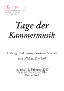 Tage der - Robert Schumann Hochschule