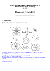 Übungsblatt 5 (22.06.2012) - Lehrstuhl für Optik, Uni Erlangen