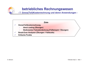 Foliensatz und Beispiele Teilkostenrechnung