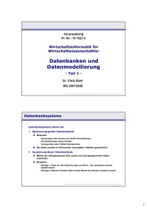 Datenbanken und Datenmodellierung - WiWiss FU Berlin