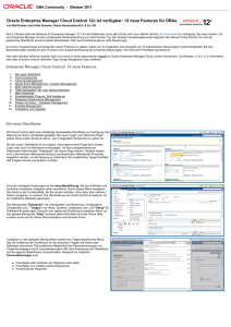 Oracle Enterprise Manager Cloud Control 12c: 12 neue Features