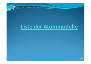 Nr.3 Liste Atommodelle 1 - FST