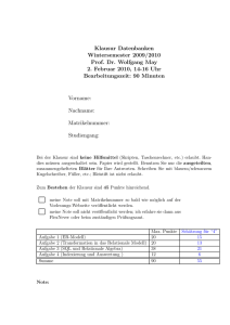 Klausur WS0910 mit Musterlösungen