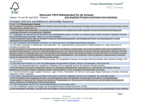 Forest Stewardship Council FSC Schweiz
